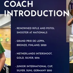 A list of some of my achievements as a coach and shooter, including medals at the Grand Prix De Leppa, Netherlands Intershoot, and the Junior International Cup. I bring this experience to every training session.