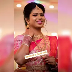 A happy client showing off her engagement ceremony makeover. The bright smile says it all. I focused on creating a look that felt both traditional and radiant.