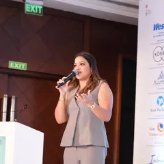 Addressing the audience at the Pharma Packaging & Labelling (PPL) Conclave. I am experienced in hosting events that cover the entire lifecycle of pharmaceutical products.
