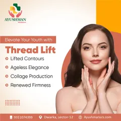 A thread lift is a non-surgical way to elevate your youth. This procedure provides lifted contours, renewed firmness, and stimulates collagen production for ageless elegance.