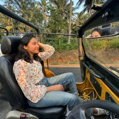 Chilling in the jeep between takes for the 'Prarambha Payana' music video. It was a beautiful day and a really fun shoot.
