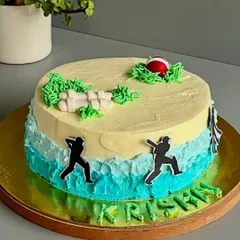 I love bringing your passions to life, and this cricket-themed cake was so much fun. It’s not just a theme, it’s a flavor celebration too, with a unique fusion of badam milk, rose water, and saffron. It’s a perfect example of how we can customize both the look and taste for your special day.