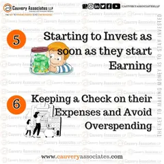 Teach your children to start investing as soon as they start earning and to keep a check on their expenses to avoid overspending. These practical habits are crucial for long-term financial health.