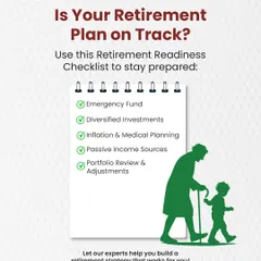 A retirement readiness checklist to help you stay prepared for your golden years. The list covers essential points like maintaining an emergency fund, diversifying investments, planning for inflation, and creating passive income sources.