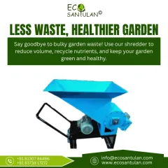 Less waste means a healthier garden for your community. Our shredder helps reduce the volume of bulky garden waste and recycles nutrients back into the soil.