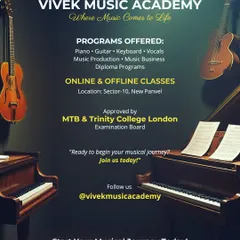 This is a snapshot of the musical journey we offer. From foundational piano, guitar, and vocal lessons to specialized diploma programs in music production, we provide structured courses for all aspirations. All our programs are designed for certification with exam boards like Trinity College London and MTB.
