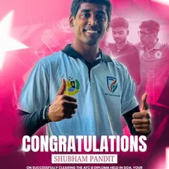 Congratulations to Coach Shubham Pandit on successfully clearing the AFC B Diploma. His dedication is an inspiration to our players and a huge asset to our academy.