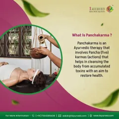 Many modern health issues, including infertility, stem from an accumulation of toxins or 'aam'. We use Panchakarma, a comprehensive Ayurvedic detoxification therapy, to cleanse the body at a deep cellular level. This image shows a Shirodhara treatment, a part of the process that calms the mind and nervous system.