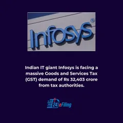 Even large corporations face tax challenges. Recently, Indian IT giant Infosys received a massive Goods and Services Tax (GST) demand of Rs 32,403 crore from tax authorities, highlighting the importance of correct compliance.