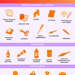A pet first aid kit is something you hope to never use, but you'll be glad you have it in an emergency. Save this checklist to build your own.