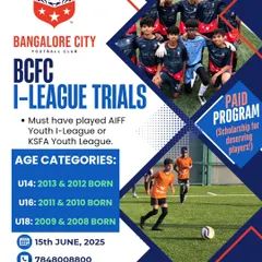 We are looking for the next generation of talent for our I-League youth teams. If you have prior experience in AIFF or KSFA youth leagues, this is your opportunity to join a professional setup.