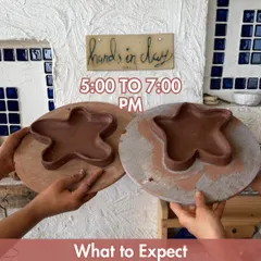 After the sound healing, we move on to the pottery workshop. This is a beginner-friendly hand-building session where you can create whatever you feel inspired to make.