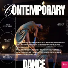 Announcing a contemporary dance workshop with the highly accomplished artist Yuteka Trripati. It's an honor to host such talented instructors who can guide students through both freeing and controlled movement.