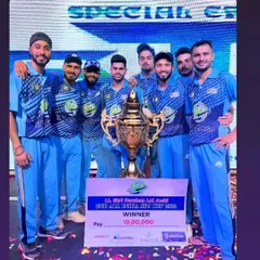 Competing and winning at the highest level. Our players celebrate winning the 2nd All India SPJ Cup 2022 and the Rs. 10,00,000 prize, beating a star-studded side in a thrilling final.