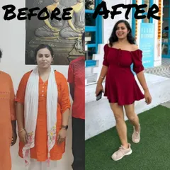 A clear example of a full body transformation. Notice the inch loss, posture correction, and overall toning achieved through a sustainable and healthy yoga practice.