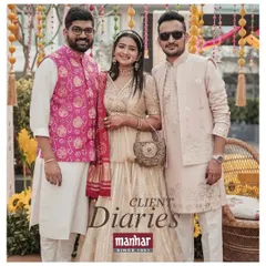 Client Diaries. We love celebrating life with our clients. Here, they exude grace in our bespoke bandhgala jackets and kurtas.
