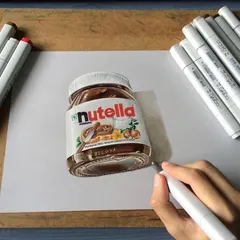 This was my first attempt at a realistic drawing back in 2015. I chose a Nutella jar to practice capturing the reflections on glass and the details of the label, a challenge that taught me a lot about realism.