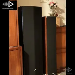 Another angle of the Polk Audio Legend L800 speakers in their new home. These speakers are known for their detailed and expansive soundstage, making them a fantastic choice for serious music and movie lovers.