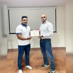 Receiving my nutrition certification from Goutham sir at Proton Fitness Academy. I believe a deep understanding of nutrition is essential for any serious fitness professional.
