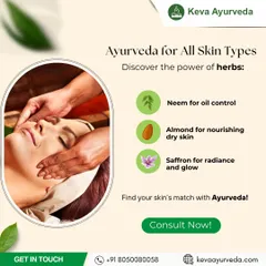 Ayurveda offers a solution for all skin types, and we find the right match for you. Our treatments use the power of herbs like Neem for oil control, Almond for nourishing dry skin, and Saffron for achieving a radiant glow.