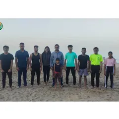 Our team after a great gymnastics session at Juhu Beach. We train together, we grow together. This is our family of dedicated athletes.