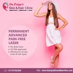 This graphic summarizes the key benefits of the advanced laser technology I use. It is US FDA approved, requires no downtime, and is effective for all skin tones and hair types, making it a versatile solution for permanent hair reduction.