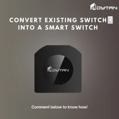 This is how I convert your existing switches into smart ones. This small embedded module is installed behind your current switch plate, requiring no messy rewiring.