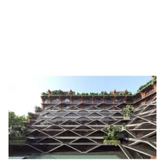 The intricate, diamond patterned facade of Sanskriti Vihara, now in construction. This ancient modern idea is a way to reinterpret our glorious past and our way of life. Architecture has immense power.