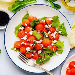 This vibrant watermelon and feta salad was captured for The Bermuda Triangle's menu. I use bright, natural-style lighting to emphasize the freshness of the ingredients, creating a healthy and appealing image.