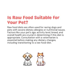 Is a raw food diet right for your pet? Factors like age, breed, and overall health are crucial. A consultation with a veterinarian is essential before making any major dietary changes.
