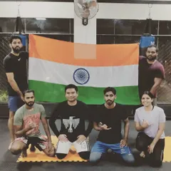 Celebrating Republic Day with some of the team. I believe that to be a strong citizen, you have to be fit mentally and physically. It's great to share these moments with my students.