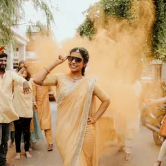 The pure, unscripted joy of a Haldi ceremony. I love capturing the energy, the laughter, and the vibrant colors that make these pre-wedding rituals so special.