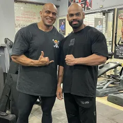 With my big brother, Indian Rock. Being surrounded by champions inspires you to reach higher. The iron brotherhood is a powerful force.