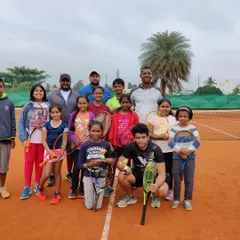 More than just an academy, we are a community. Here is a snapshot of our players and coaches after a great session on the clay courts.