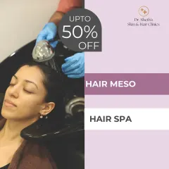 We offer a range of services to pamper your hair, including nourishing Hair Meso treatments and relaxing Hair Spas. Take advantage of our special offers to give your hair the care it deserves.