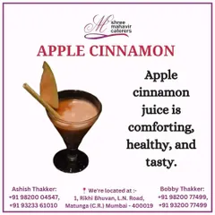 Our Apple Cinnamon juice is a comforting and healthy beverage. The natural sweetness of apples pairs perfectly with the warm spice of cinnamon for a tasty and wholesome drink.