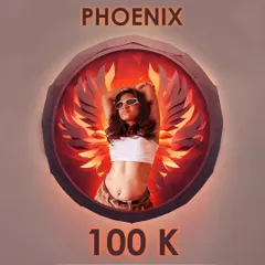 A graphic celebrating 100k views for my song 'Phoenix' and showcasing the amazing media publications that featured it, including BBC Sounds and Rolling Stone India. I'm so grateful for the love.