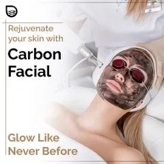 A patient undergoing a Carbon Facial, an excellent treatment for deep pore cleansing and managing oily skin. This procedure provides an instant glow and is perfect for tackling congestion and blackheads.