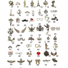 You can choose from over 50 charms to personalize your leather pouch or any other gift. Options include the Indian flag, initials, and various symbols.