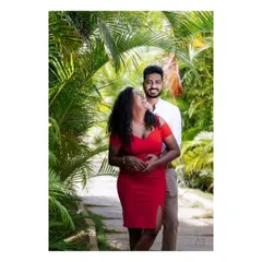 A moment of pure, uninhibited laughter during a couple's photoshoot in a lush garden. I love capturing these genuine expressions that show the true dynamic of a relationship.