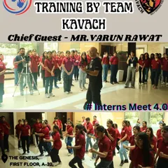 A poster from the ANON Interns Meet, featuring me as the chief guest for the self-defense training.