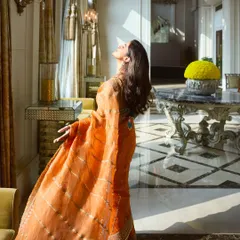 Sunshine in human form. The stunning Nimrat Kaur basking in the light, showcasing the soft, glowing makeup we did for her shoot.