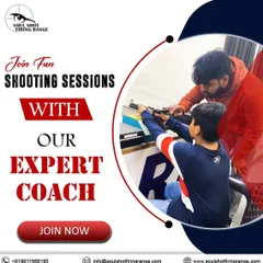 This graphic highlights our commitment to expert coaching. Join a session to learn the fundamentals of shooting in a fun and supportive environment.