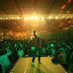 Commanding the stage at the LSEG corporate concert. My goal is to turn every employee into a dancer and make them feel like they're at their own private music festival.