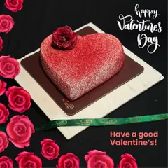 Simple, elegant, and full of love. Our red velvet heart-shaped cake, topped with a single fresh rose, is a classic choice for a romantic Valentine's Day surprise.