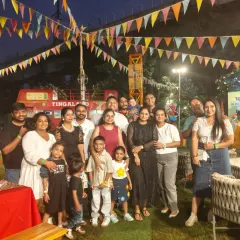An evening celebration at our outdoor venue in Punjabi Bagh. We provide a festive setting for groups to gather and make memories.