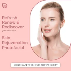 The Skin Rejuvenation Photofacial is a safe and effective way to refresh and renew your skin. This treatment uses gentle pulses of light to address skin concerns and has a strong safety record, making it suitable for regular maintenance sessions.