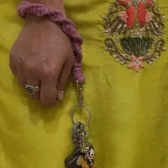 My macrame wristlets are designed to slip comfortably over your hand, so you can carry your keys hands-free while running errands.