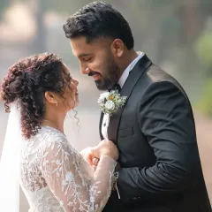 It’s these quiet, in-between moments that I live for. No awkward posing, just the natural connection between two people. This is a perfect example of a candid wedding portrait from a beautiful Mumbai Catholic wedding.
