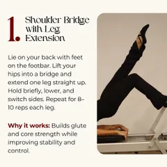 First up: the Shoulder Bridge with Leg Extension. This move is amazing for building glute and core strength while improving your stability and control.